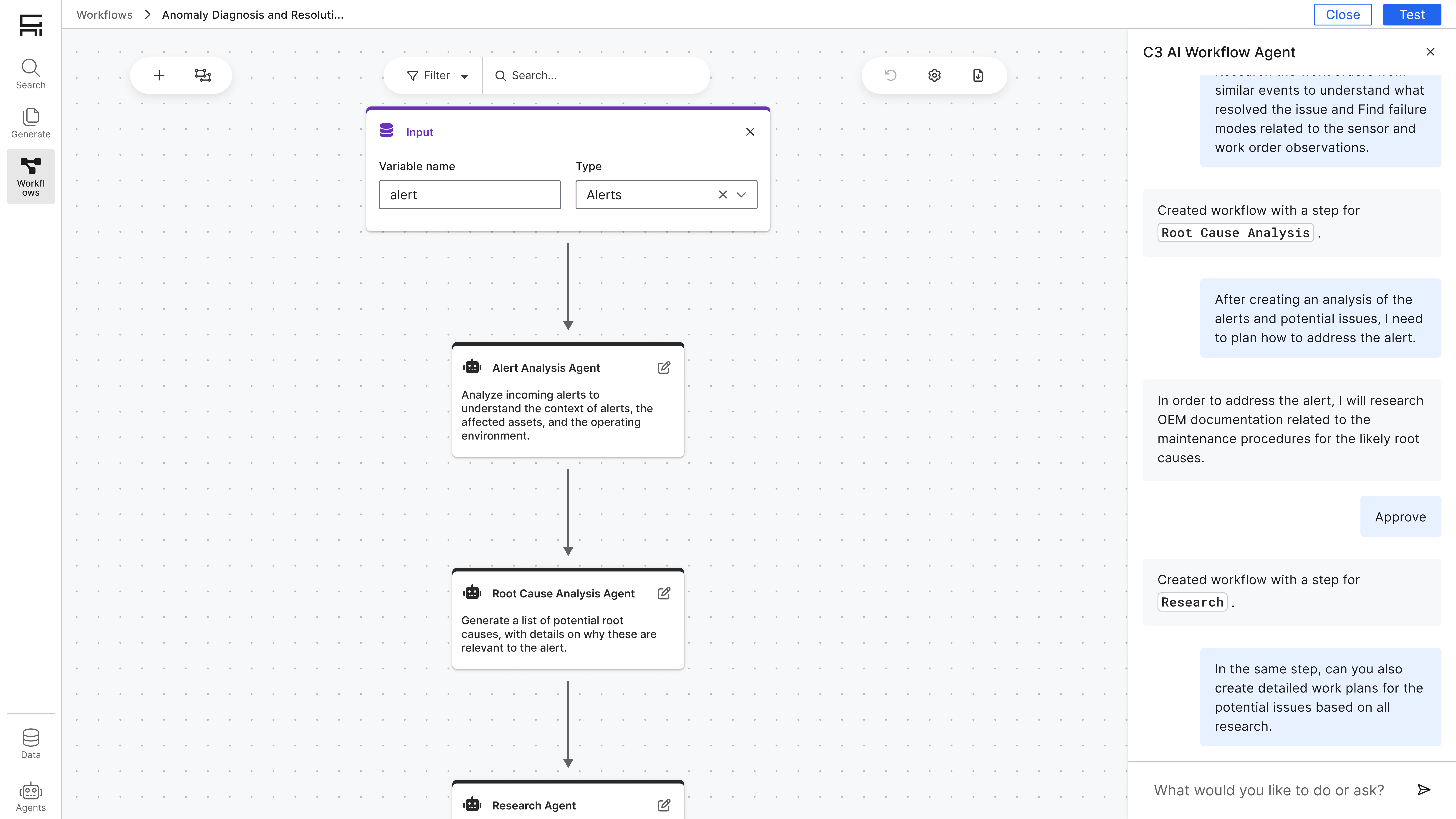 Original Agentic Workflows UI
